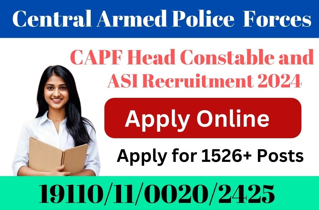 CAPF Head Constable and ASI Recruitment 2024